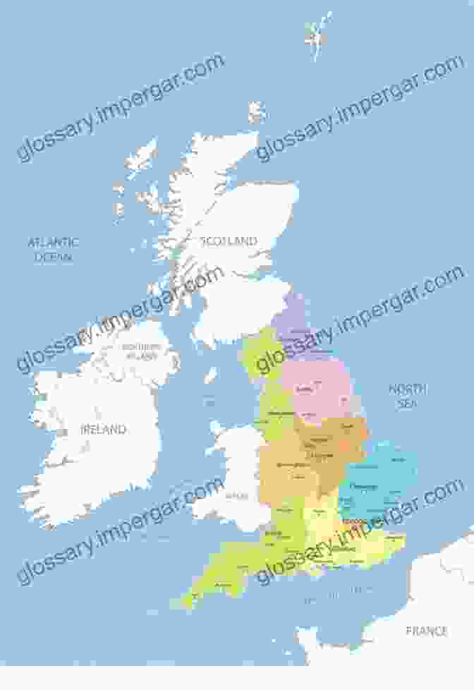 A Map Of The United Kingdom, Showcasing The Diverse Culinary Regions. British Food A To Z