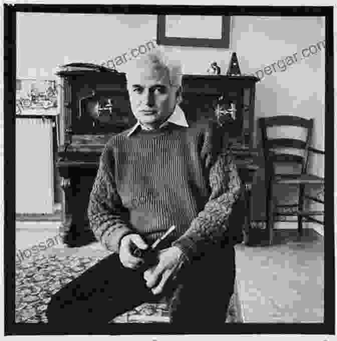 A Portrait Of Jacques Derrida, A Thoughtful Philosopher With A Slight Smile, Surrounded By An Array Of Books. Some Turns Of Thought In Modern Philosophy Five Essays