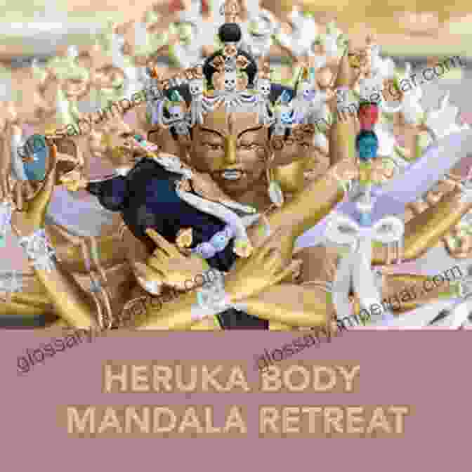 A Practitioner Engaged In Meditation, Visualizing The Heruka Body Mandala As A Guide To Their Spiritual Journey. Essence Of Vajrayana: The Highest Yoga Tantra Practice Of Heruka Body Mandala