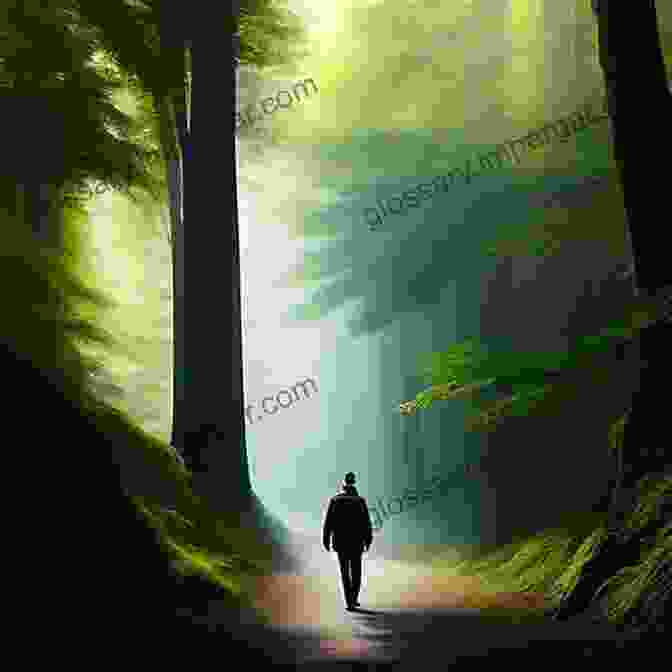 A Solitary Traveler Walks Through A Misty Forest, Symbolizing The Transformative Journey Of The Novel. Blood Red The Sun: The War Trail Of Big Bear