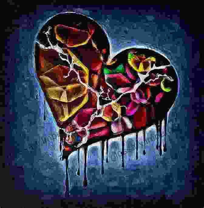 A Vibrant And Abstract Painting Depicting A Broken Heart, With Hues Of Gold And Crimson. Holy Broken Art: My Unveiling Heart