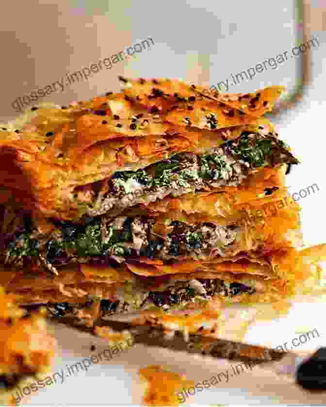 Golden Brown Spanakopita With Flaky Layers Greek Cookbook Series: Delicious Greek Appetizers: Delicious Homemade Greek Appetizer Recipe One Can Make From Scratch With Detailed Instructions For (General Cookbook Healthy Appetizers