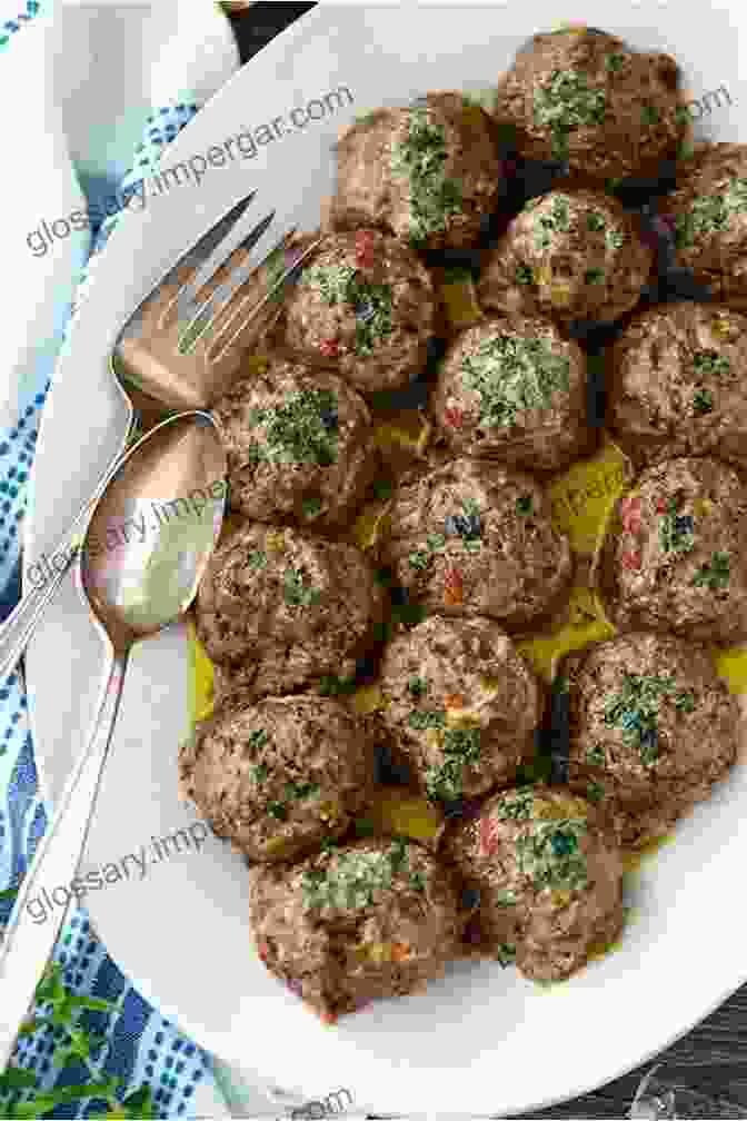 Juicy Keftedes Meatballs With Herb Garnish Greek Cookbook Series: Delicious Greek Appetizers: Delicious Homemade Greek Appetizer Recipe One Can Make From Scratch With Detailed Instructions For (General Cookbook Healthy Appetizers