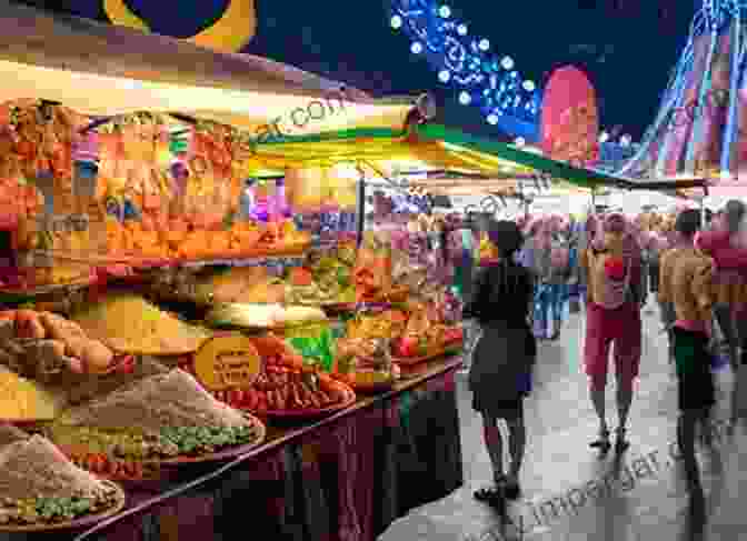 Vibrant Street Food Stalls Lined Up In A Market Cypriot Food: Traditional Dishes To Eat For A Local Experience: Traditional Greek Recipes